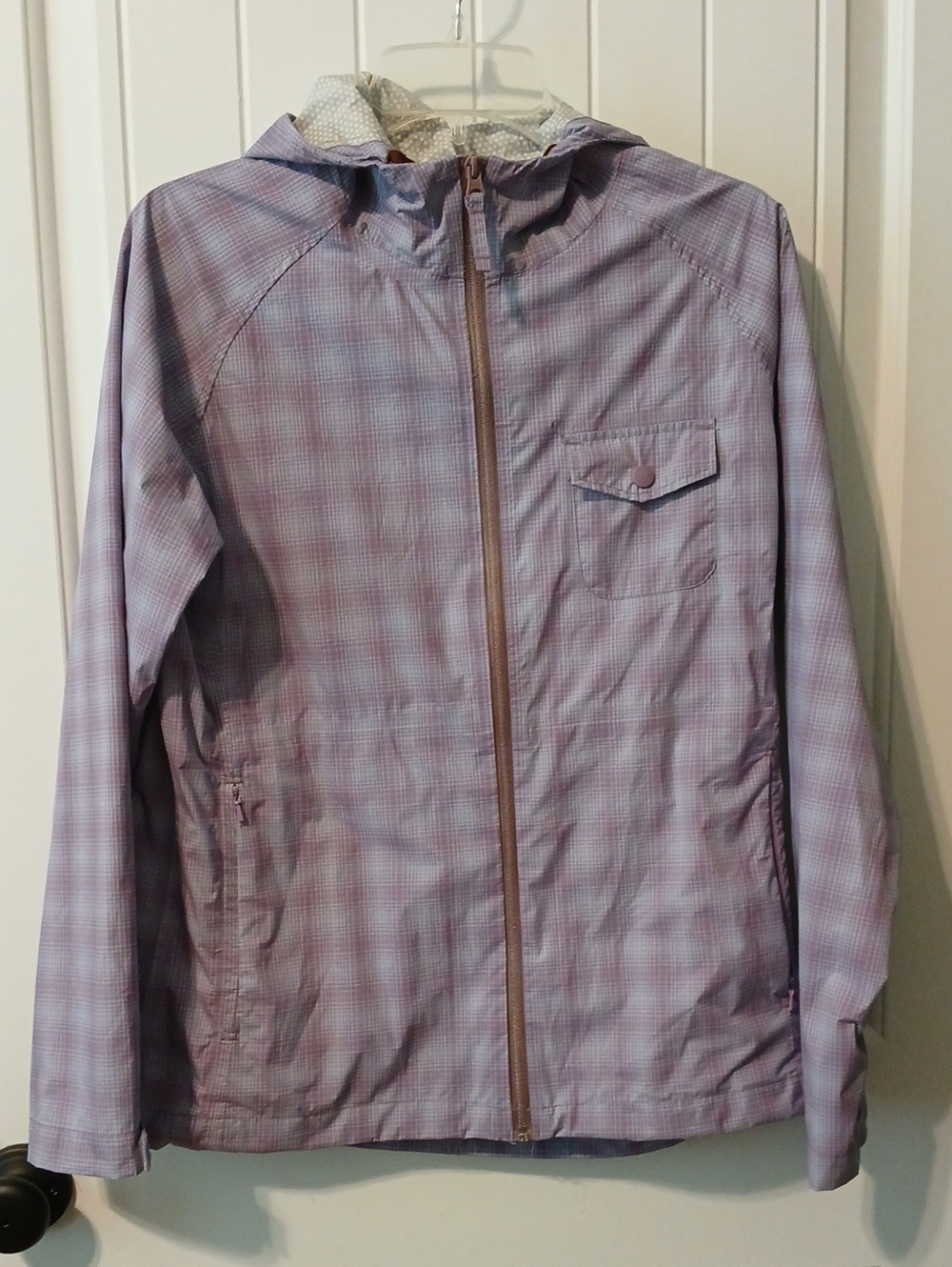Woolrich Wisteria Women's Plaid Nylon Rain Jacket Medium NWT